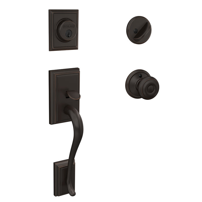 F60 Addison Handleset/Entrance Plymouth Knob Complete Lock